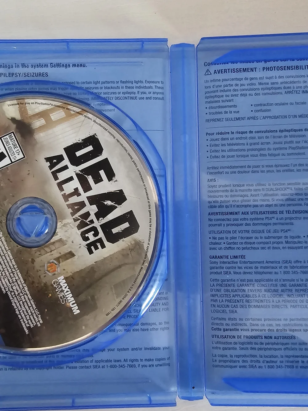 Dead Alliance Video Game - Black/Gray Game Case